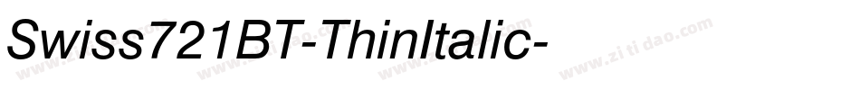 Swiss721BT-ThinItalic字体转换