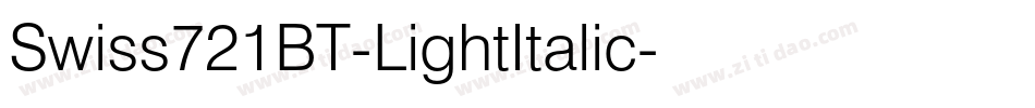 Swiss721BT-LightItalic字体转换