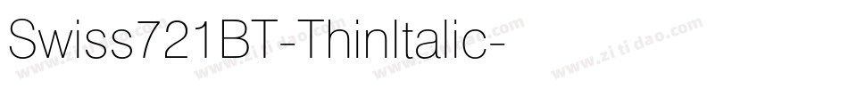 Swiss721BT-ThinItalic字体转换