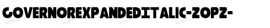 GovernorExpandedItalic-Z0Pz字体转换