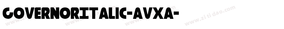 GovernorItalic-AVXA字体转换