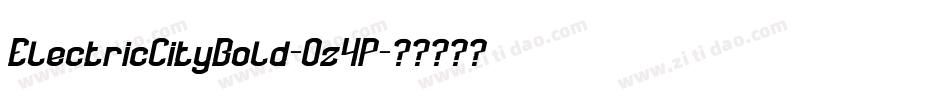 ElectricCityBold-Oz4P字体转换