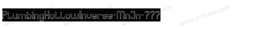 PlumbingHollowInverse-MnJn字体转换