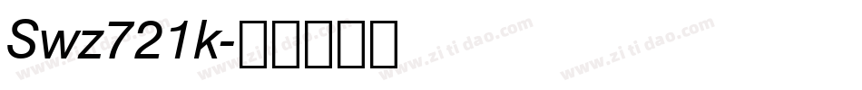 Swz721k字体转换