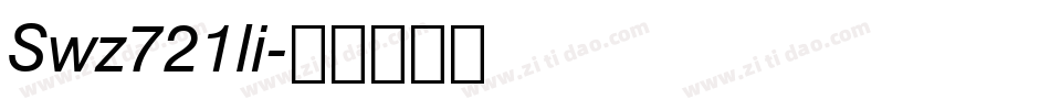 Swz721li字体转换