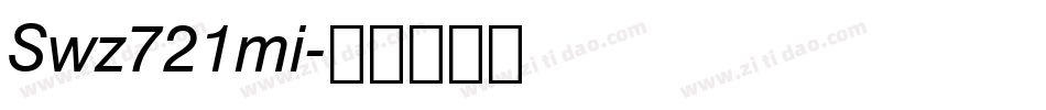 Swz721mi字体转换