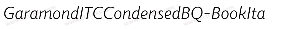 GaramondITCCondensedBQ-BookItalic字体转换