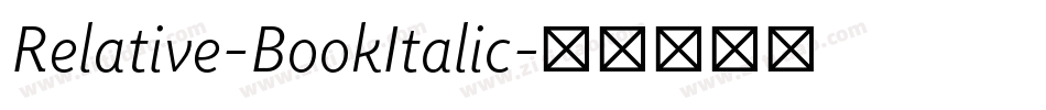 Relative-BookItalic字体转换