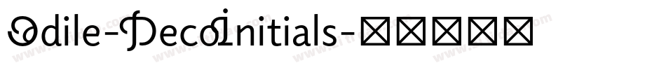 Odile-DecoInitials字体转换