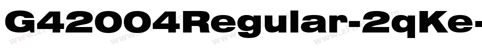 G42004Regular-2qKe字体转换