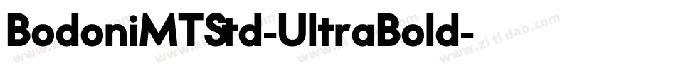 BodoniMTStd-UltraBold字体转换