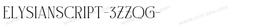 ElysianScript-3zZqG字体转换
