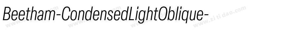 Beetham-CondensedLightOblique字体转换