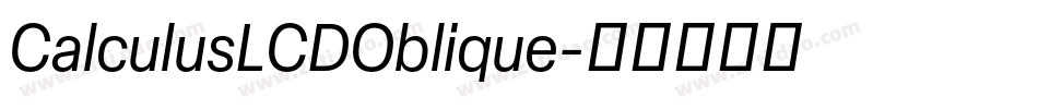 CalculusLCDOblique字体转换