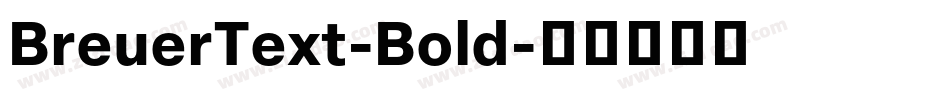 BreuerText-Bold字体转换