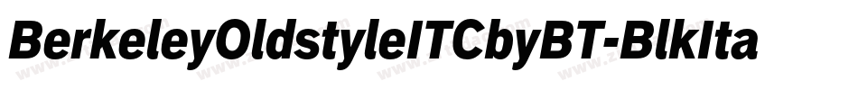 BerkeleyOldstyleITCbyBT-BlkItal字体转换