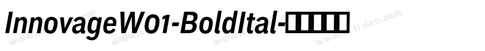 InnovageW01-BoldItal字体转换