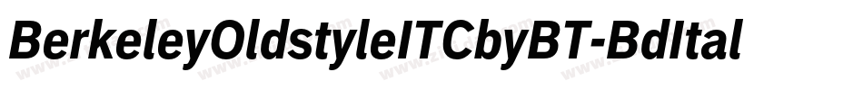 BerkeleyOldstyleITCbyBT-BdItal字体转换