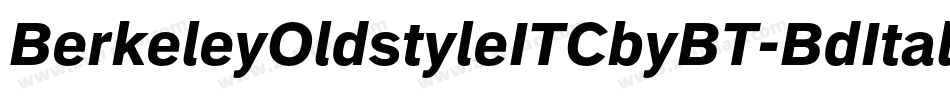 BerkeleyOldstyleITCbyBT-BdItal字体转换