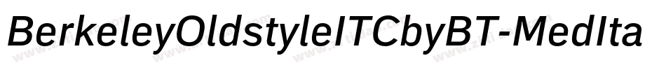 BerkeleyOldstyleITCbyBT-MedItal字体转换