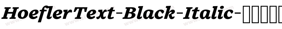 HoeflerText-Black-Italic字体转换