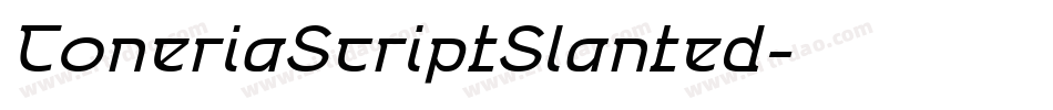 ConeriaScriptSlanted字体转换