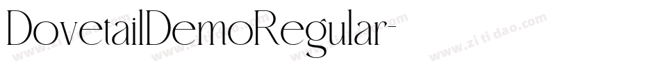 DovetailDemoRegular字体转换