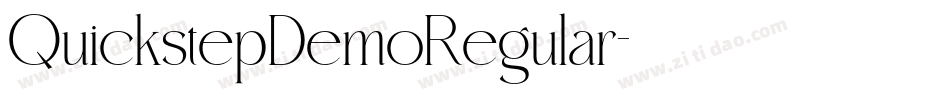 QuickstepDemoRegular字体转换
