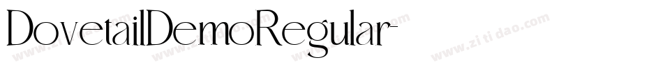 DovetailDemoRegular字体转换