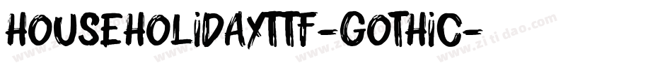 HouseHolidayTTF-Gothic字体转换