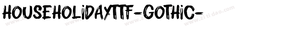 HouseHolidayTTF-Gothic字体转换