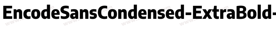 EncodeSansCondensed-ExtraBold字体转换