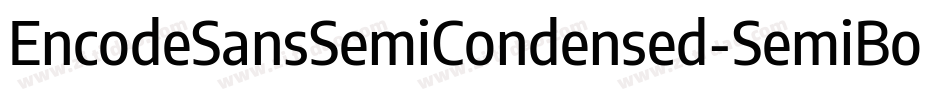 EncodeSansSemiCondensed-SemiBold字体转换