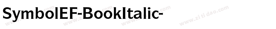 SymbolEF-BookItalic字体转换