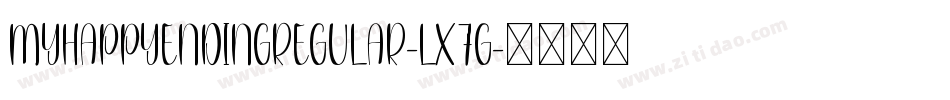 MyHappyEndingRegular-Lx7G字体转换