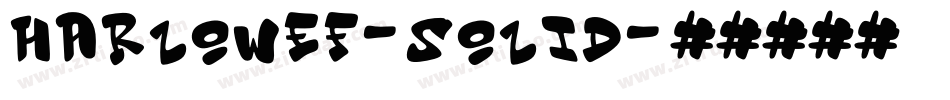 HarlowEF-Solid字体转换