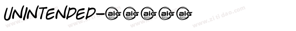 Unintended字体转换