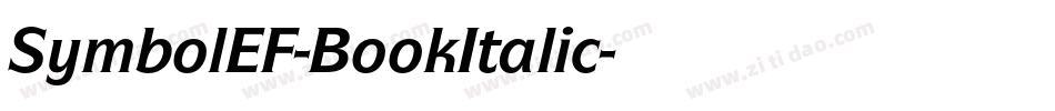 SymbolEF-BookItalic字体转换