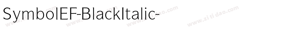 SymbolEF-BlackItalic字体转换