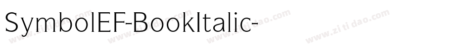 SymbolEF-BookItalic字体转换