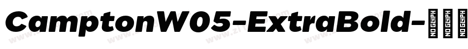 CamptonW05-ExtraBold字体转换