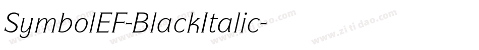 SymbolEF-BlackItalic字体转换