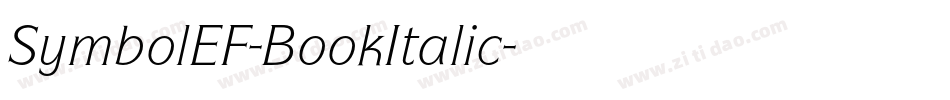 SymbolEF-BookItalic字体转换