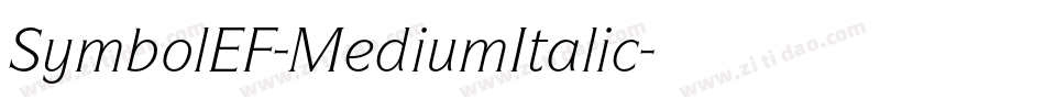 SymbolEF-MediumItalic字体转换