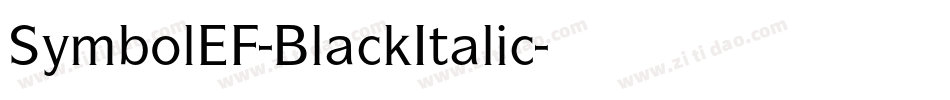 SymbolEF-BlackItalic字体转换