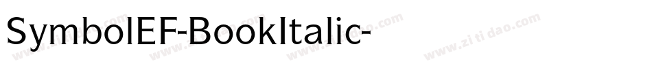 SymbolEF-BookItalic字体转换