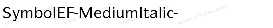 SymbolEF-MediumItalic字体转换