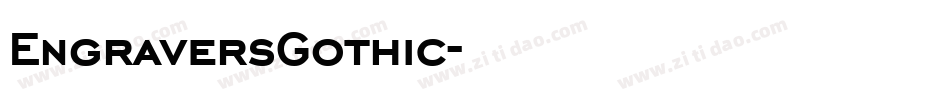 EngraversGothic字体转换
