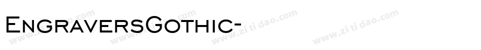 EngraversGothic字体转换