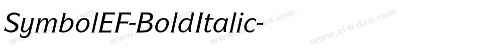 SymbolEF-BoldItalic字体转换